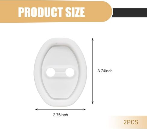 2 PCS Car Door Latch Cover, Silent Buffer Rust-proof Thickened Silicone Protector, Perfect Fit Hole Anti-scratch Cover, Universal for Most Cars Door Lock Accessories (Black) in Saudi Arabia