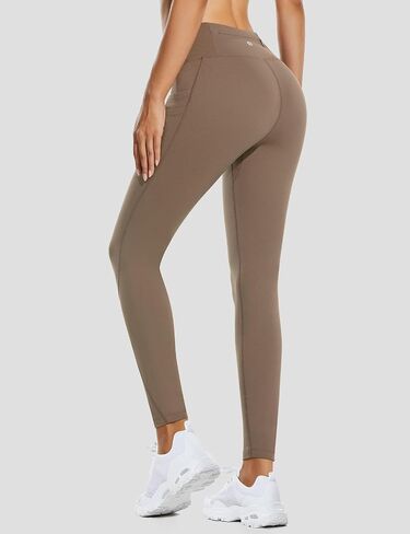 baleaf Thermal Leggings for Women Fleece Lined Waterproof Winter Hiking Pants Warm Tights Cold Weather Running Gear Brown M in Saudi Arabia