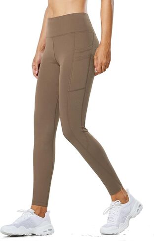 baleaf Thermal Leggings for Women Fleece Lined Waterproof Winter Hiking Pants Warm Tights Cold Weather Running Gear Brown M in Saudi Arabia