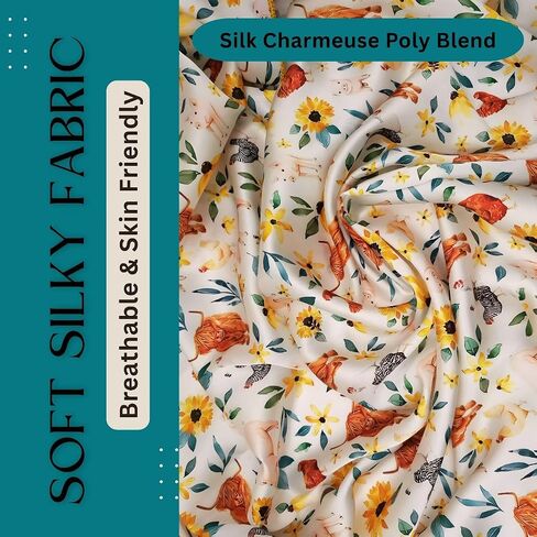 Wild Rag Silk Scarf 36'', Western Cowboy Bandana Wild Rags,Square Silky Animals Pattern Scarves in Saudi Arabia