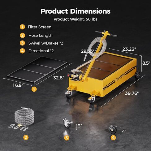 25 جالالًا ، مقلاة تصريف الزيت الكهربائي ، ومضخة 110 فولت عالية التدفق ، وفرط 9.8 قدم ، ومحرك 200 واط ، و 2 عجلات دوارة قفل ، وعجلات اتجاهية مستقرة ، ومقبض قابلة للطي ، وذات شحنة للشاحنات ، و RVs ، وسيارات الدفع الرباعي ، والأسود in Kuwait
