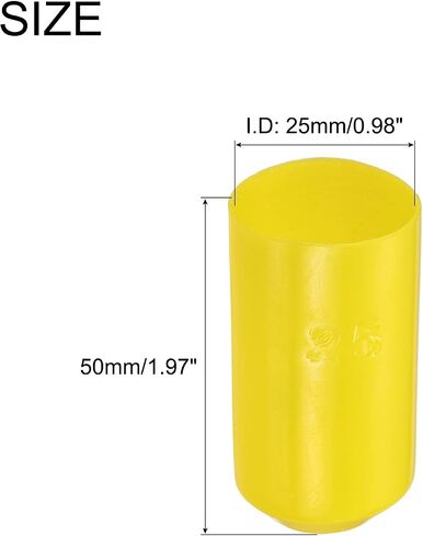 MECCANIXITY 16Pcs Heat Shrink End Cap 25mm ID x 50mm L 2:1 Ratio Heat Shrink Tubing Caps Lined Sealed Waterproof Adhesive for Electrical Wire Cable, Red in Saudi Arabia