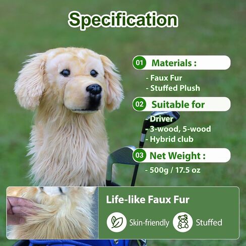 Golden Retriever Golf Club Head Covers, Dog Club Cover, Gift for Golfers & Dog Lovers Golden Retriever in Saudi Arabia