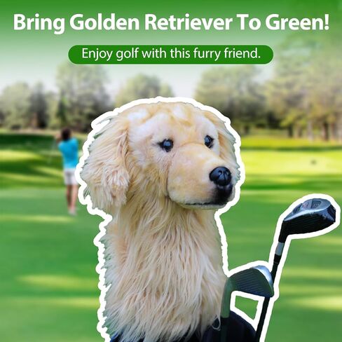 Golden Retriever Golf Club Head Covers, Dog Club Cover, Gift for Golfers & Dog Lovers Golden Retriever in Saudi Arabia