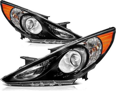 2011-2014 لتجميع المصباح الأمامي Hyundai Sonata لـ Sonata 2011-2014 مصنع المصنع Chrome Housing Amber Reflector Clel in Kuwait