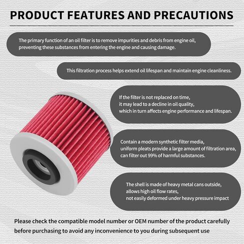 AHL 2 pack 145 Oil Filter Compatible with Yamaha XVS1100 V-Star Custom 1100 2002-2009 XVS1100 V-Star Classic 1100 1999-2009 XV250 Virago 250 1995-2009 in Saudi Arabia