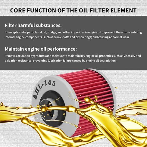 AHL 2 pack 145 Oil Filter Compatible with Yamaha XVS1100 V-Star Custom 1100 2002-2009 XVS1100 V-Star Classic 1100 1999-2009 XV250 Virago 250 1995-2009 in Saudi Arabia