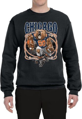 Wild Bobby Chicago Fan | CHI Hometown City Fantasy Football Sports Crewneck Sweatshirt in Saudi Arabia