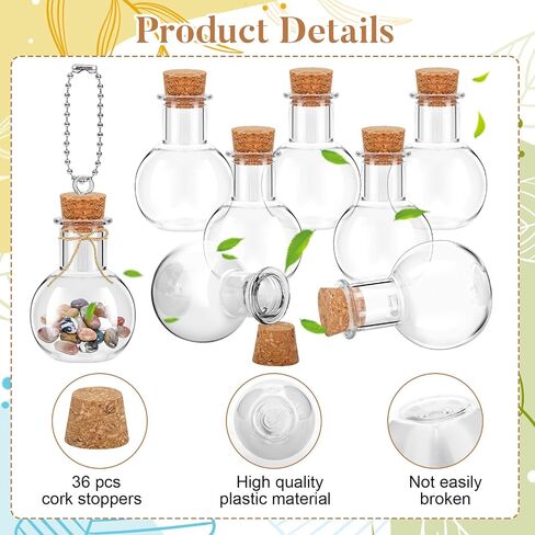 10 Packs Mini Plastic Bottles with Corks Clear Small Plastic Bottles for Birthday Baby Shower Wedding DIY Crafts Party Halloween Decoration Present in Kuwait