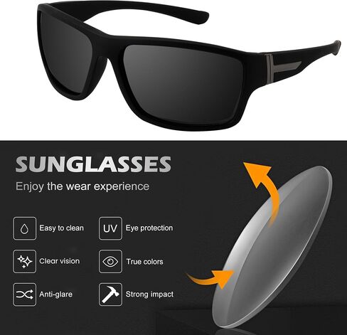 Polarized Sunglasses for Men Women, Mens Sports Sunglasses with Strings Glasses Ropes for Outdoor Fishing Cycling Driving in Saudi Arabia