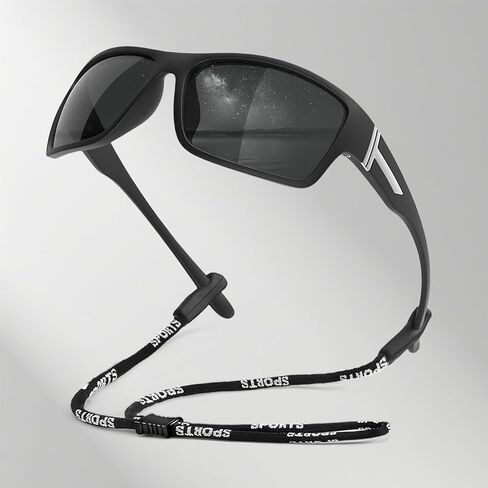 Polarized Sunglasses for Men Women, Mens Sports Sunglasses with Strings Glasses Ropes for Outdoor Fishing Cycling Driving in Saudi Arabia