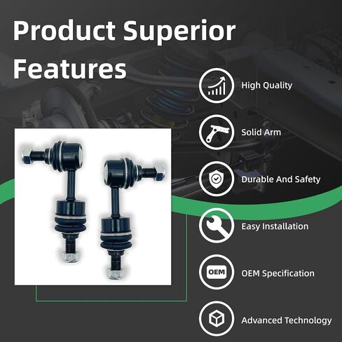 ‎‎K80868 2PCS Rear Stabilizer Sway Bar End Links Compatible with Fit for Mazda 2001 2002 2003 Protege, 2002-2003 Protege5 in Saudi Arabia