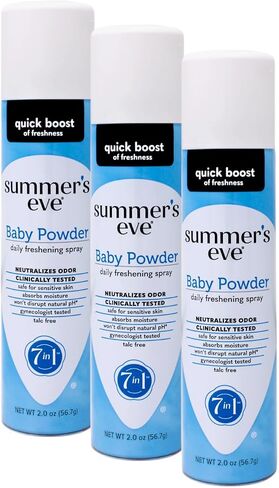 SUMMER'S EVE Feminine Deodorant Spray-Baby Powder-2 oz, 2 ct (Quantity of 4) in Saudi Arabia
