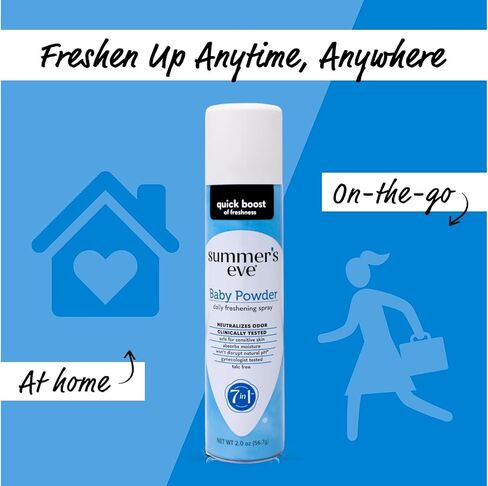SUMMER'S EVE Feminine Deodorant Spray-Baby Powder-2 oz, 2 ct (Quantity of 4) in Saudi Arabia