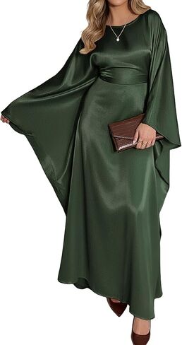 Bsubseach Women Plus Size Kaftan Dresses Moo Moos for Women Swimsuit Cover Up Swimwear Batwing Satin Caftan Beach Dress in Saudi Arabia