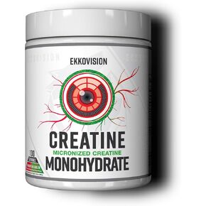 Ekkovision Creatine Monohydrate Powder, Micronized, White Lightning, Pre Workout & Post Workout Supplement for Men and Women, Energy Support, Easy to Mix in Shakes, Smoothies & Beverages, 100 Servings in Kuwait