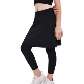 Girls Knee Length Skirts with Leggings,Girls Skirted Full Length Leggings with Pockets in Kuwait