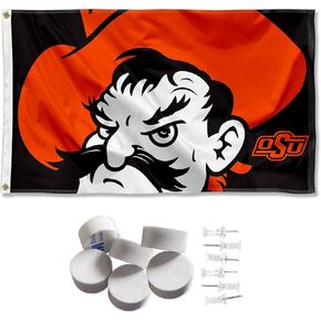 Oklahoma State Cowboys Pistol Pete Mascot Banner and Tapestry Wall Tack Pads in Saudi Arabia