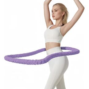 3 lbs Soft Weighted Hoop for Adults -Fold Gentle Fat Burning and Waist Toning, Pinch-Proof Design,Soft Material Won't Irritate Skin， Perfect for Home/Travel/Postpartum Recovery in Kuwait