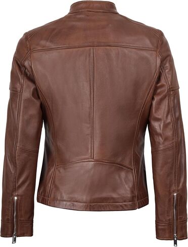 السترات الجلدية fjackets للنساء - سيرة صغيرة من Lambskin Leather Women in Kuwait