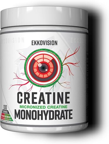 Ekkovision Creatine Monohydrate Powder, Micronized, White Lightning, Pre Workout & Post Workout Supplement for Men and Women, Energy Support, Easy to Mix in Shakes, Smoothies & Beverages, 100 Servings in Kuwait
