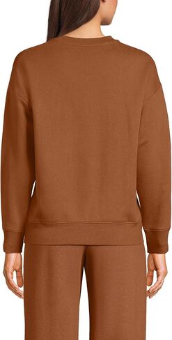 Lands' End Women's Serious Sweats Relaxed Long Sleeve Crew Neck Sweatshirt in Saudi Arabia