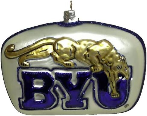 BYU COUGARS زخرفة زجاجية منفوخة يدويًا مقاس 6 بوصات R1 in Saudi Arabia