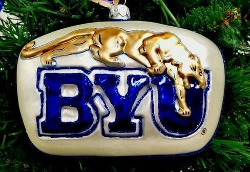 BYU COUGARS زخرفة زجاجية منفوخة يدويًا مقاس 6 بوصات R1 in Saudi Arabia