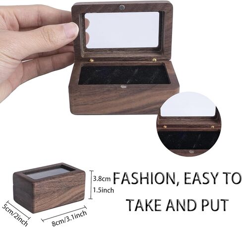 Black Walnut Guitar Pick Holder with 10 Celluloid Picks in 4 Thicknesses, Ideal Guitar Accessories Gifts for Acoustic, Electric, Bass Guitar Players and More in Kuwait