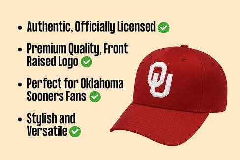 Officially Licensed Oklahoma University Primary Team Logo MVP Hat Classic Adjustable Embroidered Structured Baseball Sports Cap in Saudi Arabia