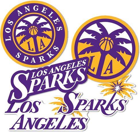 Desert Cactus Los Angeles Sparks Sticker WNBA LA Women's National Basketball Association Officially Licensed Vinyl Decal Laptop Water Bottle Car Scrapbook Sheet (Type 2) in Saudi Arabia