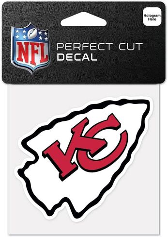 ملصق WinCraft Kansas City Chiefs ذو اللون المثالي مقاس 10.16 سم × 10.16 سم in Saudi Arabia