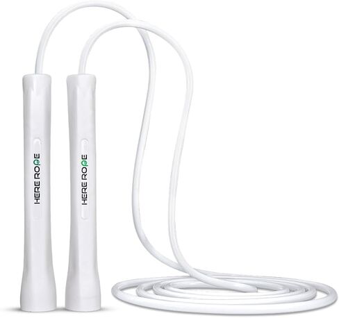 حبل القفز PVC قابل للتعديل 5 مم من HEREROPE للياقة البدنية، حبل القفز المتين مع مقابض غير قابلة للكسر، حبال القفز غير القابلة للثني للرجال والنساء للتدريب الداخلي والخارجي in Kuwait
