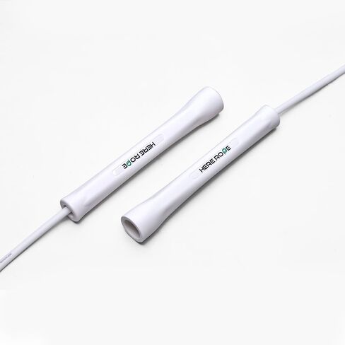 حبل القفز PVC قابل للتعديل 5 مم من HEREROPE للياقة البدنية، حبل القفز المتين مع مقابض غير قابلة للكسر، حبال القفز غير القابلة للثني للرجال والنساء للتدريب الداخلي والخارجي in Kuwait