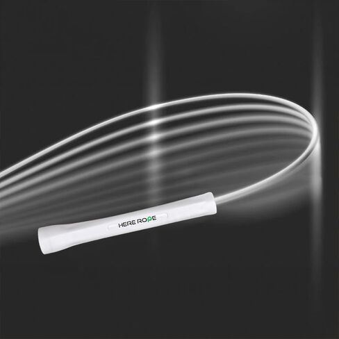 حبل القفز PVC قابل للتعديل 5 مم من HEREROPE للياقة البدنية، حبل القفز المتين مع مقابض غير قابلة للكسر، حبال القفز غير القابلة للثني للرجال والنساء للتدريب الداخلي والخارجي in Kuwait
