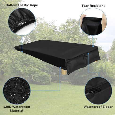 Cornhole Board Covers, 2 Set Cornhole Covers for 4' x 2' Regulation Size Boards, with Bag for Storing Cornhole Bags, Cornhole Accessories - All Weather Protection, Black in Kuwait