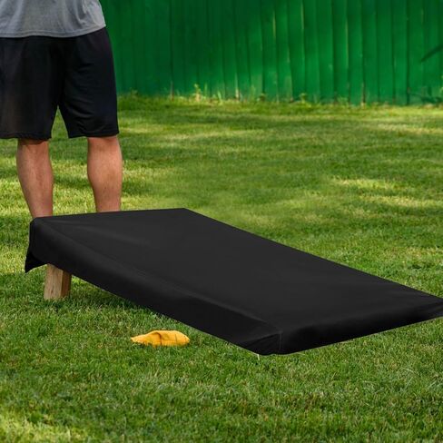 Cornhole Board Covers, 2 Set Cornhole Covers for 4' x 2' Regulation Size Boards, with Bag for Storing Cornhole Bags, Cornhole Accessories - All Weather Protection, Black in Kuwait