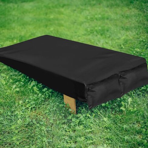 Cornhole Board Covers, 2 Set Cornhole Covers for 4' x 2' Regulation Size Boards, with Bag for Storing Cornhole Bags, Cornhole Accessories - All Weather Protection, Black in Kuwait