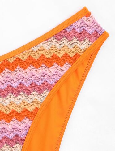 ZAFUL المرأة عالية قطع بيكيني مجموعات سلسلة مثير ملابس السباحة قطعتين Underwire ثوب السباحة البرازيلي صفيق قطع ملابس السباحة لطيف برتقالي-جديد L in Kuwait