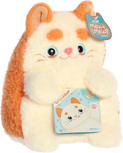 Aurora® Playful Mewmews™ Cheddar Stuffed Animal - Adorable Companions - Endless Play Possibilities - Orange 7 Inches in Saudi Arabia