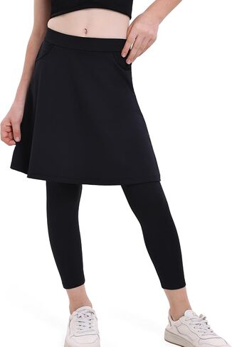 تنانير للفتيات بطول الركبة مع سراويل ضيقة، تنورة للفتيات بطول كامل مع جيوب in Kuwait