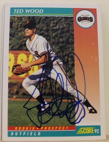 Ted Wood San Francisco Giants Autographed 1992 Score Card #768. This item comes with a certificate of authenticity from Autograph-Sports. Autographed - MLB Autographed Baseball Cards in Saudi Arabia