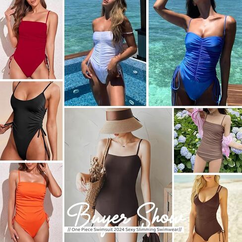 Sexy One Piece Swimsuit for Women 2025 Tummy Control Bathing Suits Square Neck Shapewear Swimsuit Swimwear in Saudi Arabia