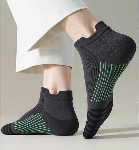 10-20 Pairs Athletic Ankle Socks for Men Breathable Low Cut Running Socks Cushioned Moisture Wicking for Sport Traveling in Saudi Arabia