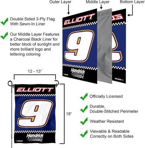 Chase Elliott Garden Flag and Flagpole Mount in Saudi Arabia