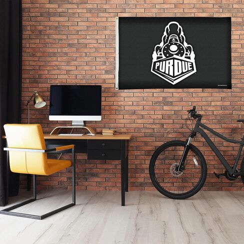 Rico Industries NCAA للجنسين للبالغين 3 أقدام × 5 أقدام تصميم من ألياف الكربون من جانب واحد مع حلقات تثبيت in Kuwait