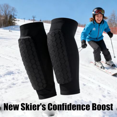 Ski Shin Guards, Ski Guards Socks, Breathable Elastic Anti-Collision Leggings for Skiing in Saudi Arabia
