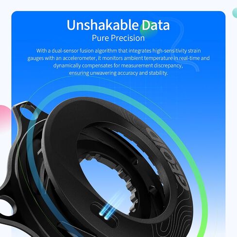 مجموعة أدوات عداد طاقة الدراجة GEOID PM500، ± 1.5% دقة عداد طاقة ركوب الدراجات، خفيف الوزن 680 جرام، بطارية 300 ساعة، بلوتوث وANT+، 110BCD 4 مسامير، عمود دوران 24 مم، IPX7 مقاوم للماء لدراجات الطريق in Kuwait