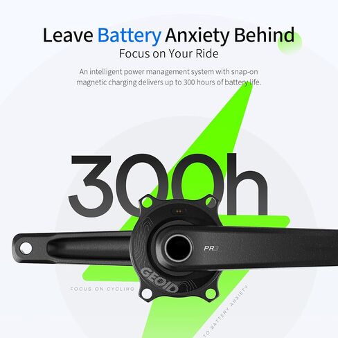 مجموعة أدوات عداد طاقة الدراجة GEOID PM500، ± 1.5% دقة عداد طاقة ركوب الدراجات، خفيف الوزن 680 جرام، بطارية 300 ساعة، بلوتوث وANT+، 110BCD 4 مسامير، عمود دوران 24 مم، IPX7 مقاوم للماء لدراجات الطريق in Kuwait