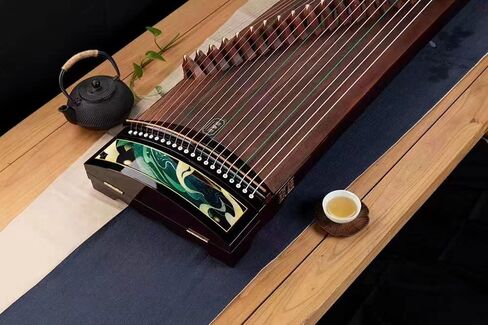 LANDTOM عالي المستوى Dalbergia cochinchinensis (酸枝木) خشب (实木) Travel Guzheng (135 سم) مع لوحة حريرية للبالغين / الأطفال / كبار / متوسط ​​/ مبتدئ (أ) (أ) in Saudi Arabia